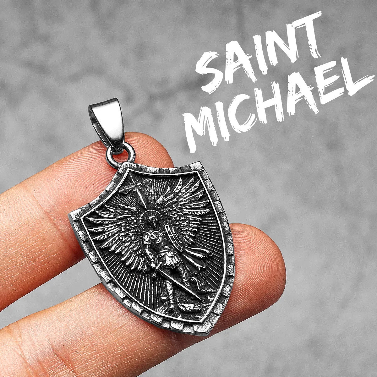 Divine Protection Collection | 316L No Fade Stainless Steel Arch Angel St.Michael Amulet
