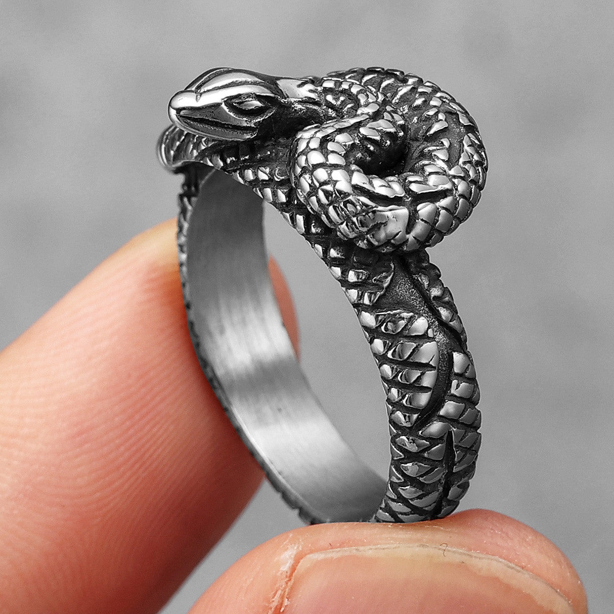 Snake Collection ll | No Fade 316L Solid Stainless Steel Men Snake Rings