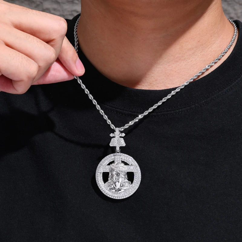 The Sacrifice | Luxury Moissanite Diamond Iced Blinged Out 925 Silver Jesus Piece Pendant