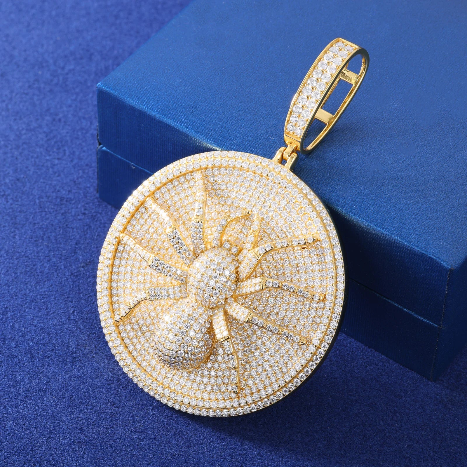 Spida | 925 Sterling Silver Luxury Moissanite Diamond Spider Hip Hop Pendant