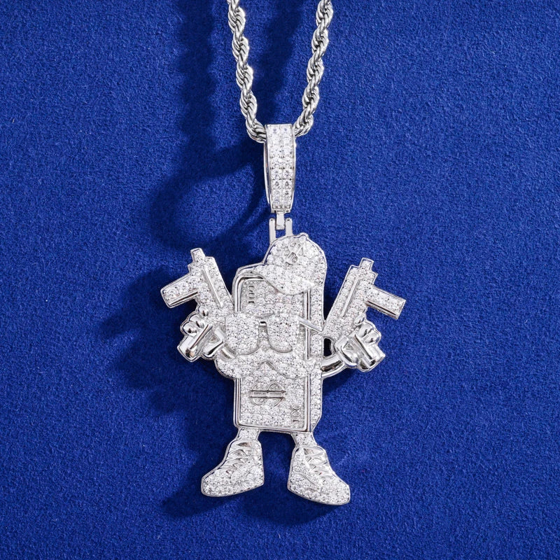 Protect The Paper | Iced Blinged Out Moissanite Diamond 925 Solid Hip Hop Pendant