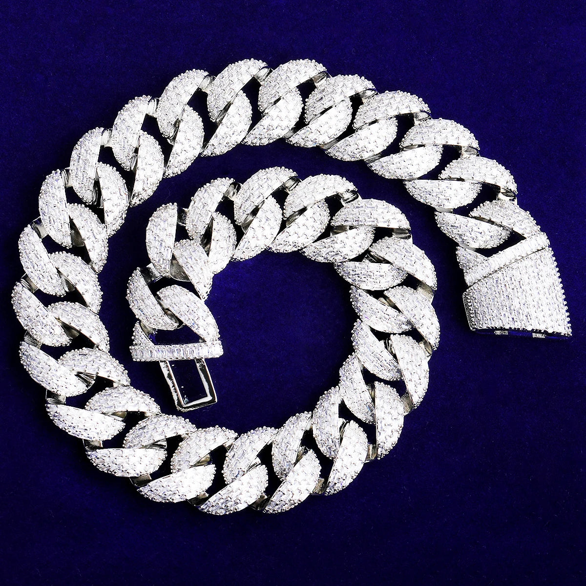 Baguette Street | VVS Diamond CZ Iced Bling Out Designer Cuban Link Chain Necklace