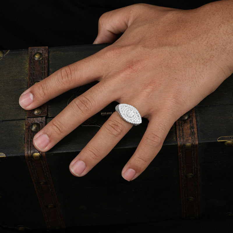 Turkish Evil Eye | Solid 925 Sterling Silver Moissanite Diamond All Seeing Eye Rings