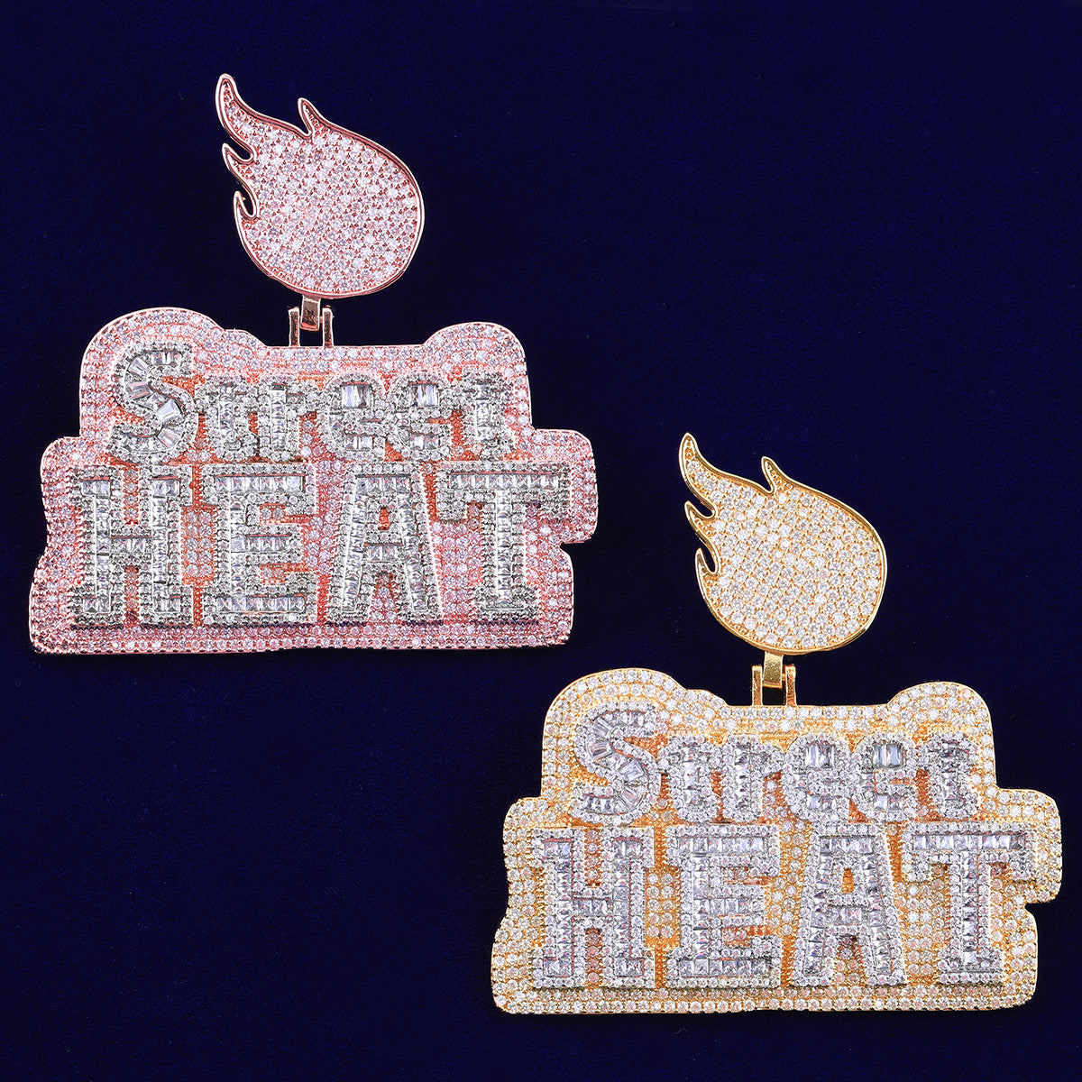 Street Heat | Name Plate VVS Diamond CZ Iced Blinged Out Pendant Chain Necklace