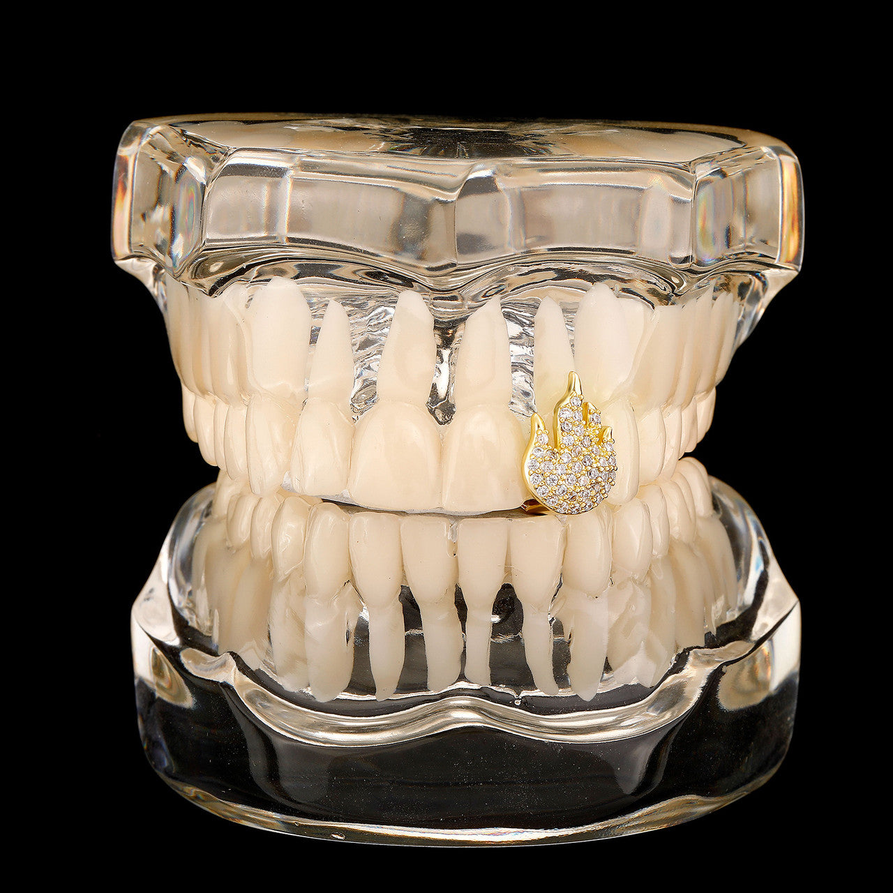 Flame Spitta | VVS Diamond CZ Fire Flame Hot Boy Mouth Teeth Tooth Hip Hop Grillz