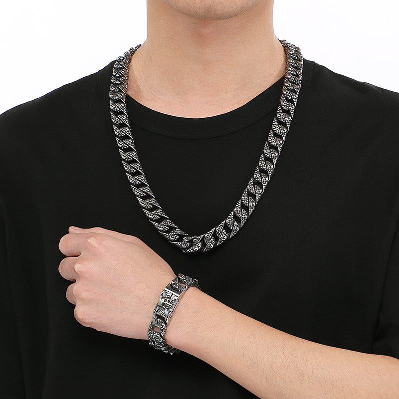 Shadow Reaper | Stainless Steel No Fade Street Wear Bracelet Chain Set