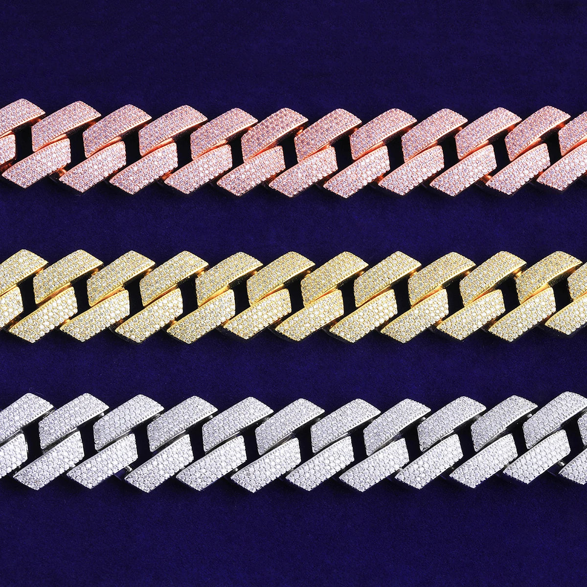 The Four Row | 20mm VVS Diamond CZ 5AA+ 4 Row Miami Cuban Link Chain Necklace