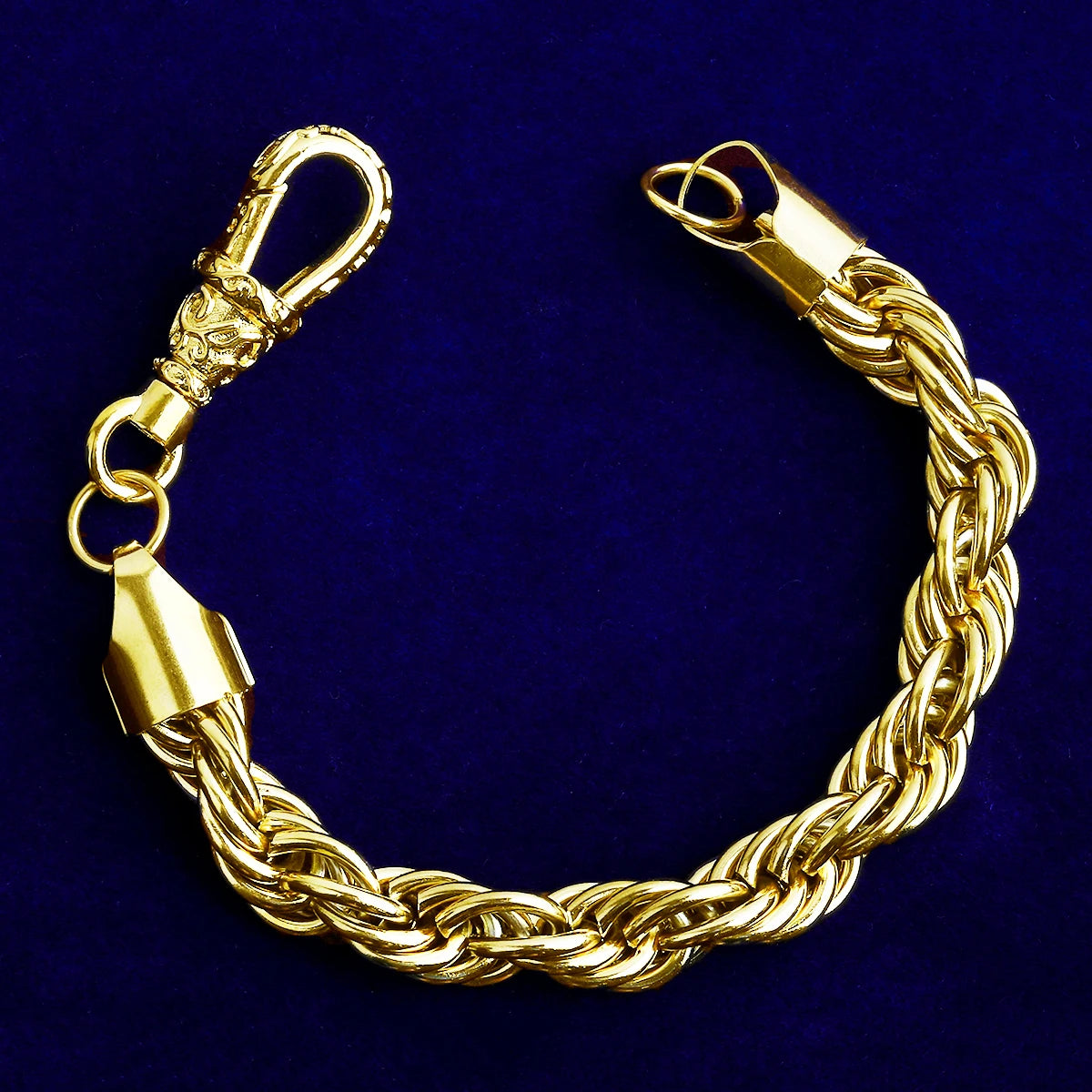 10MM Belcher Rope | 24k Gold Solid Stainless Steel Belcher Clasp Hip Hop Bracelets
