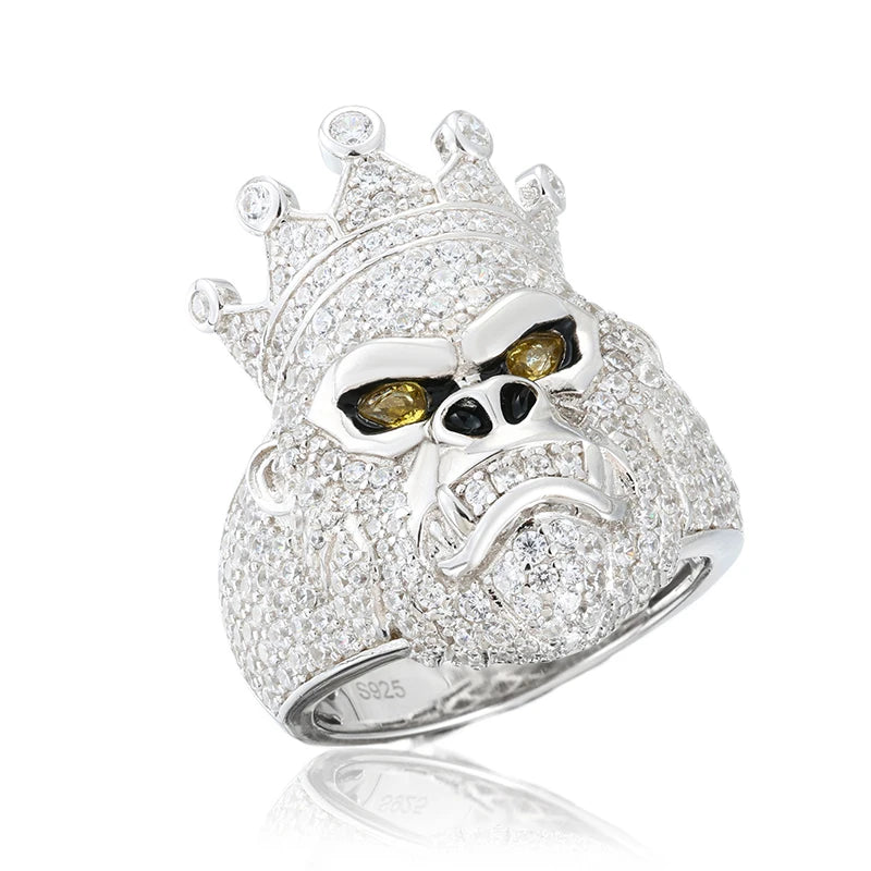 Real in The Field | King Kong Moissanite Diamond Solid Sterling Silver Hip Hop Rings
