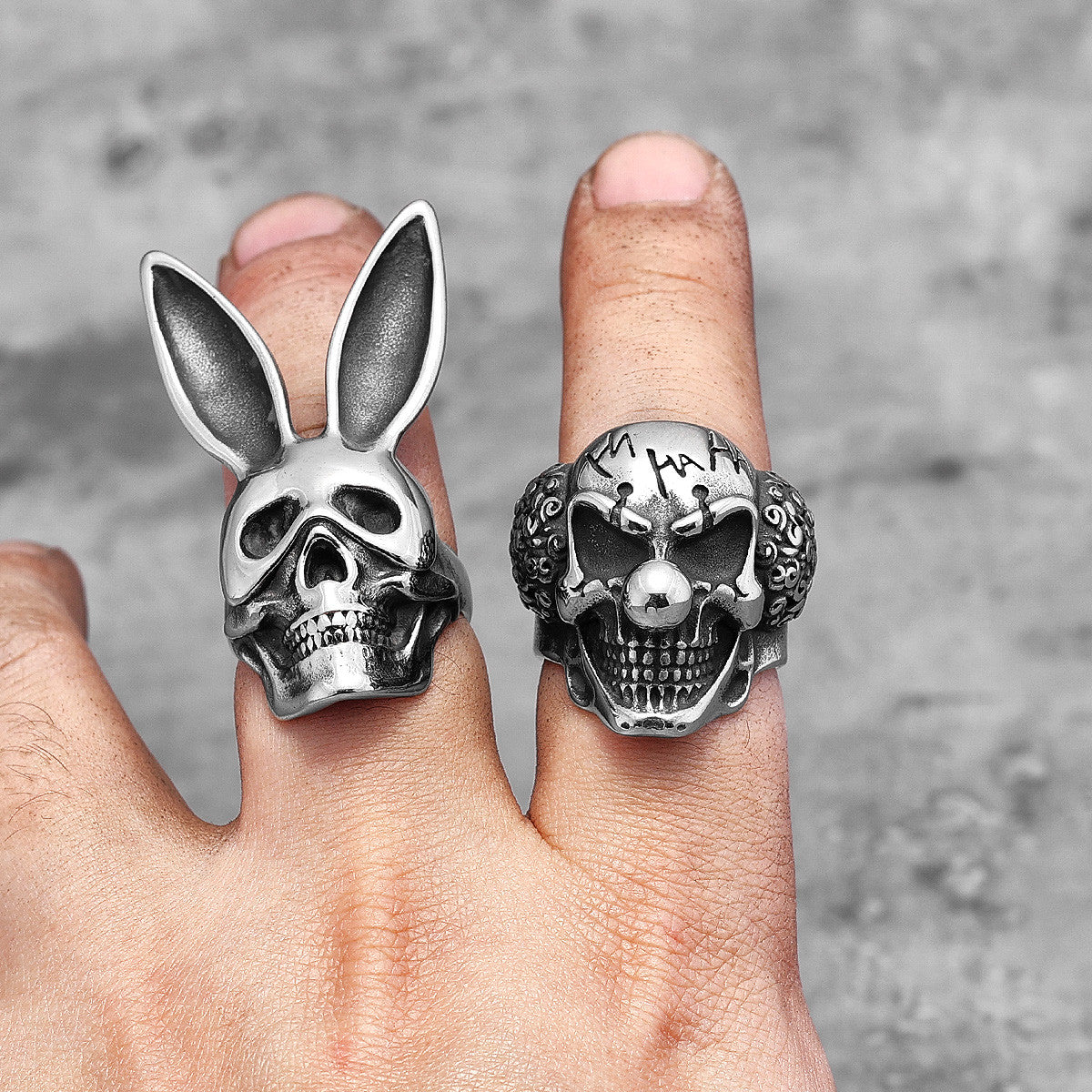 The Clown | Mens 316L Stainless Steel No Fade Old School Joker Street Wear Rings