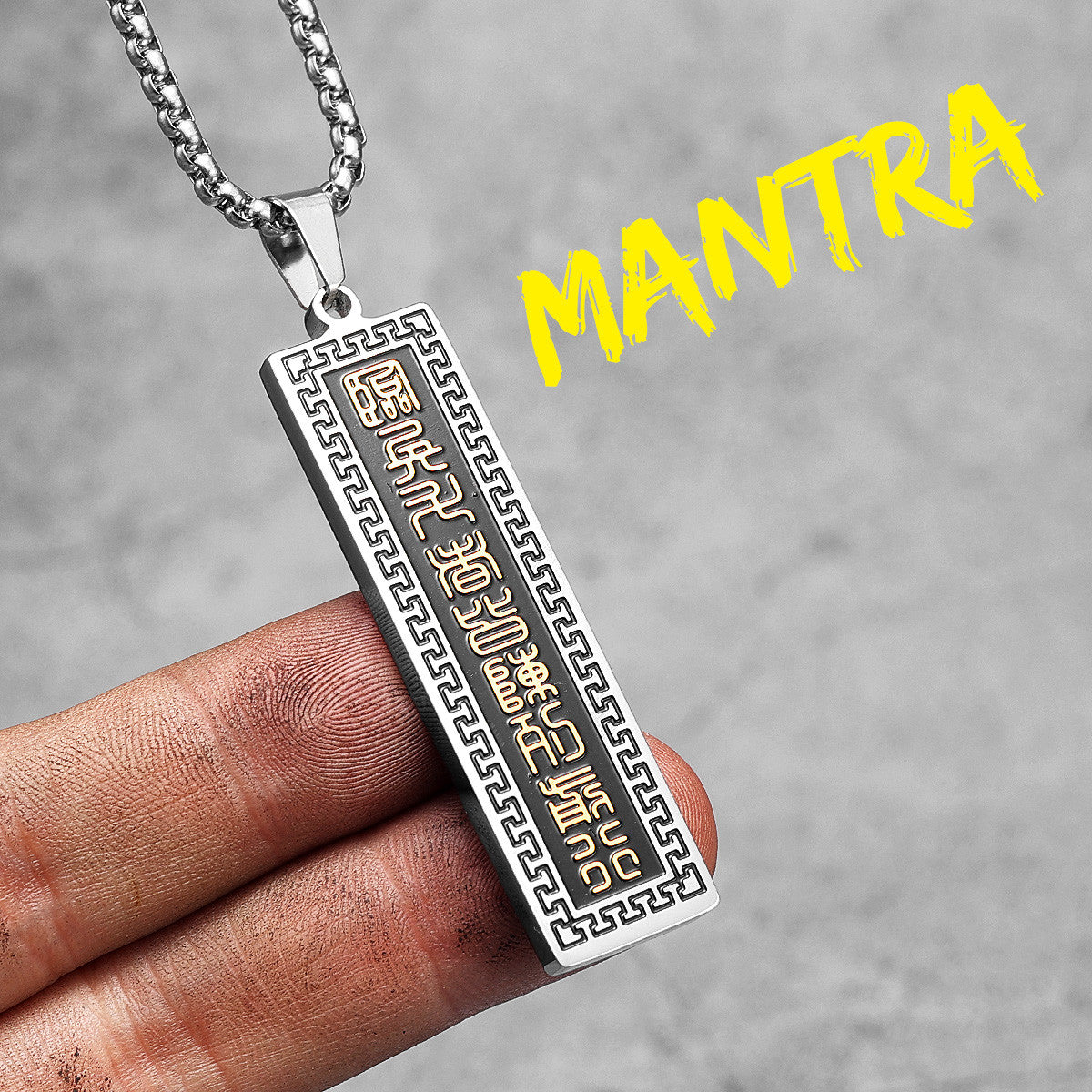 Taoism | 316L No Fade Stainless Steel Nine-character Mantra Pendant