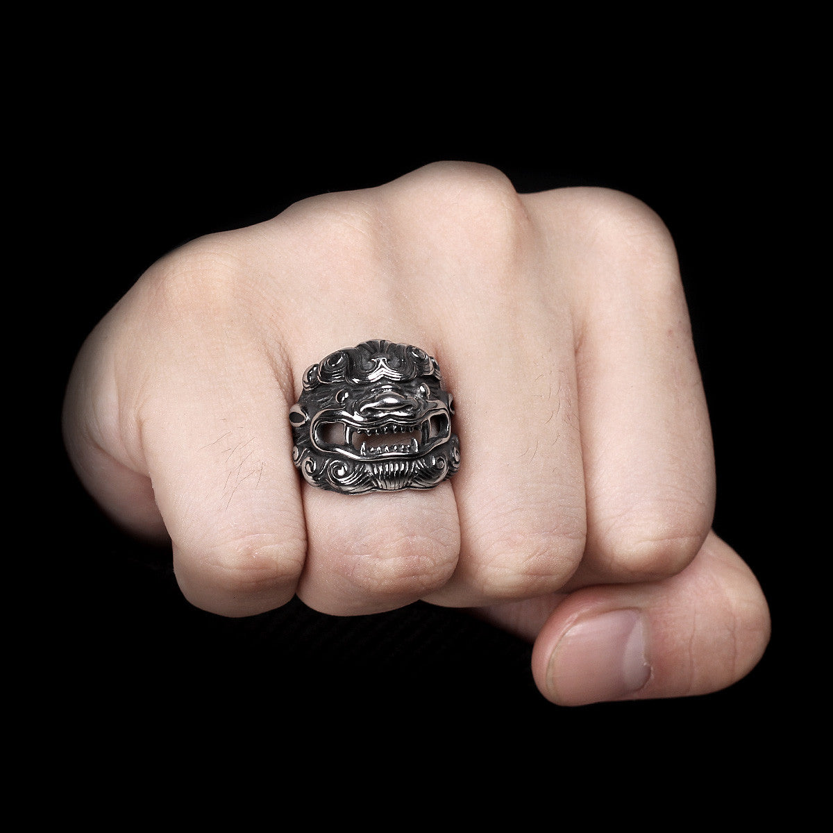 God Beast | 316L No Fade Stainless Steel Chinese Mythical Style God Beast Unique Ring