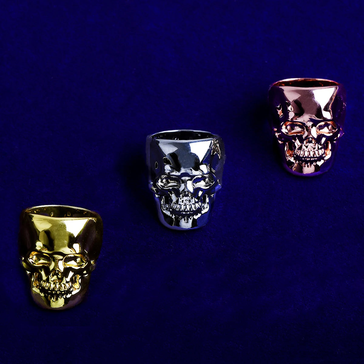 Demon Skull | Large Detailed Bling Street Wear Skull Men's Rings
