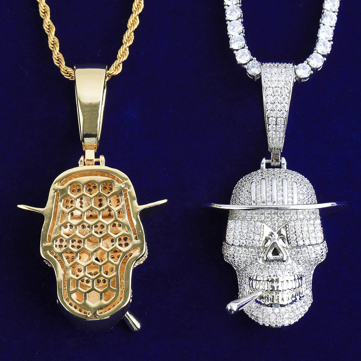 The Captain | Iced Bling Out Skull Head Wearing Sunglasses Hip Hop Pendant