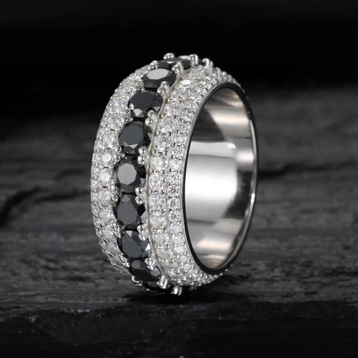 Skunked Ice | VVS Diamond Moissanite Solid 925 Iced Blinged Out Rings