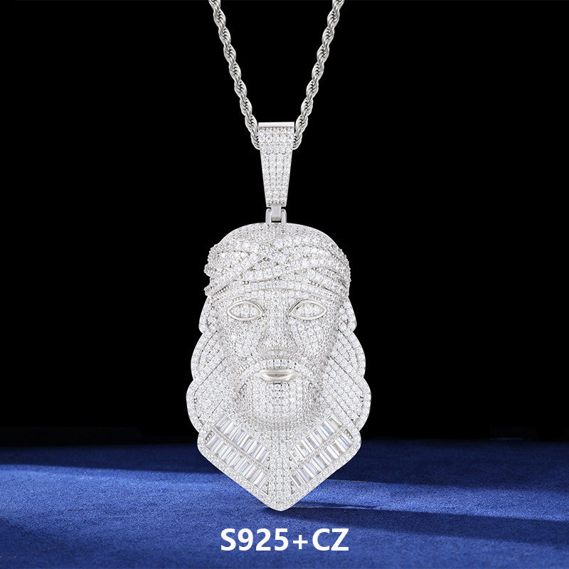 The Righteous One | Solid Sterling Silver Moissanite Diamond Hip Hop Jesus Piece Pendant