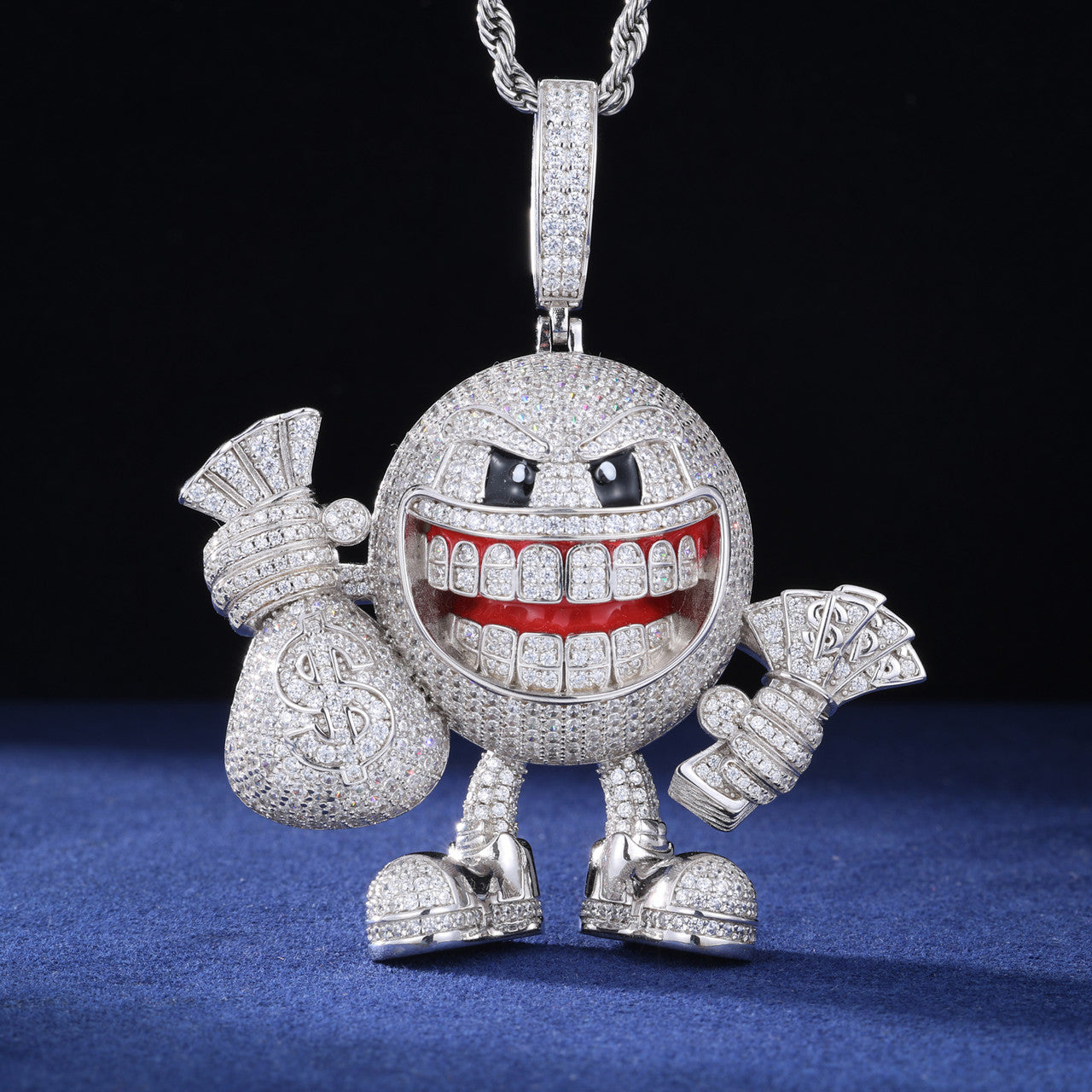 Crazy Bout My Paper | Moissanite Diamond Money Bag Iced Blinged Out Pendant