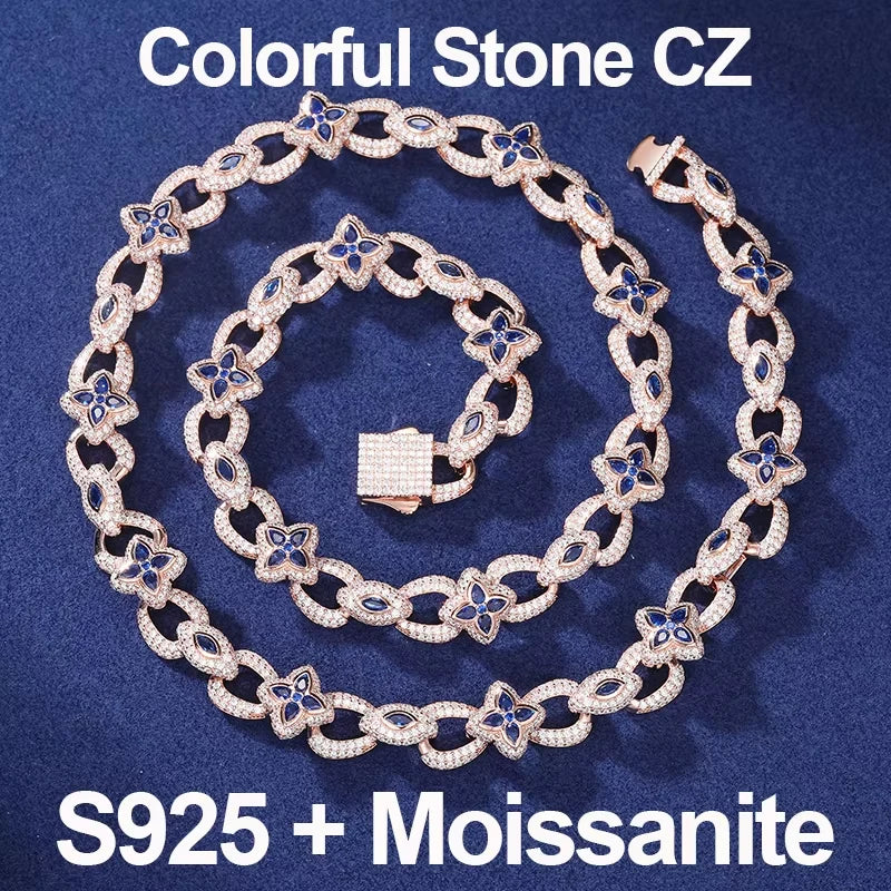 Star Child | Moissanite Diamond Luxury Iced 925 Sterling Silver Hip Hop Chain Necklace Bracelets