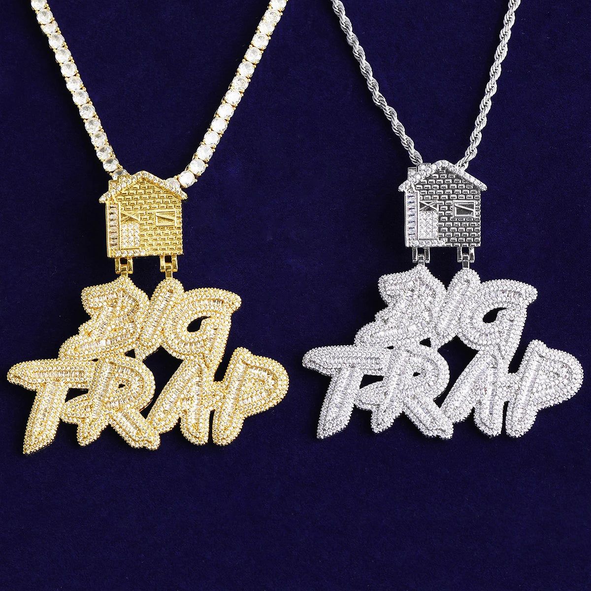 Big Trap | 5AA+ VVS Diamond CZ Trap House Hip Hop Pendant