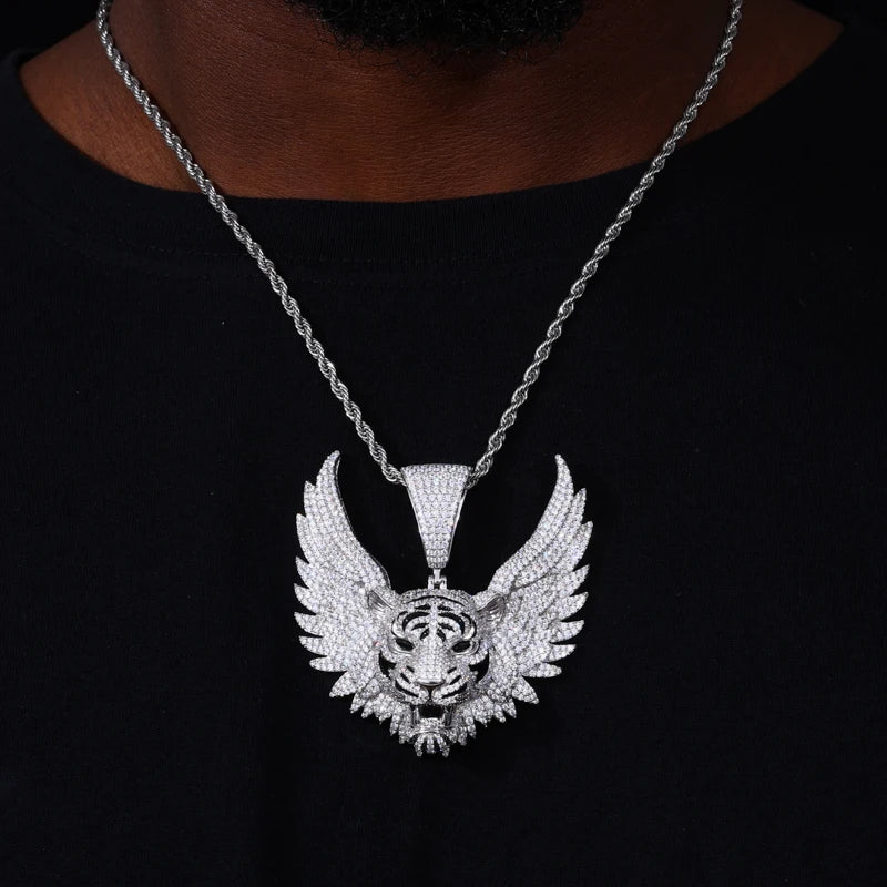 Show Your Stripes | Moissanite Diamond Iced Blinged Out Tiger Winged Hip Hop Pendant