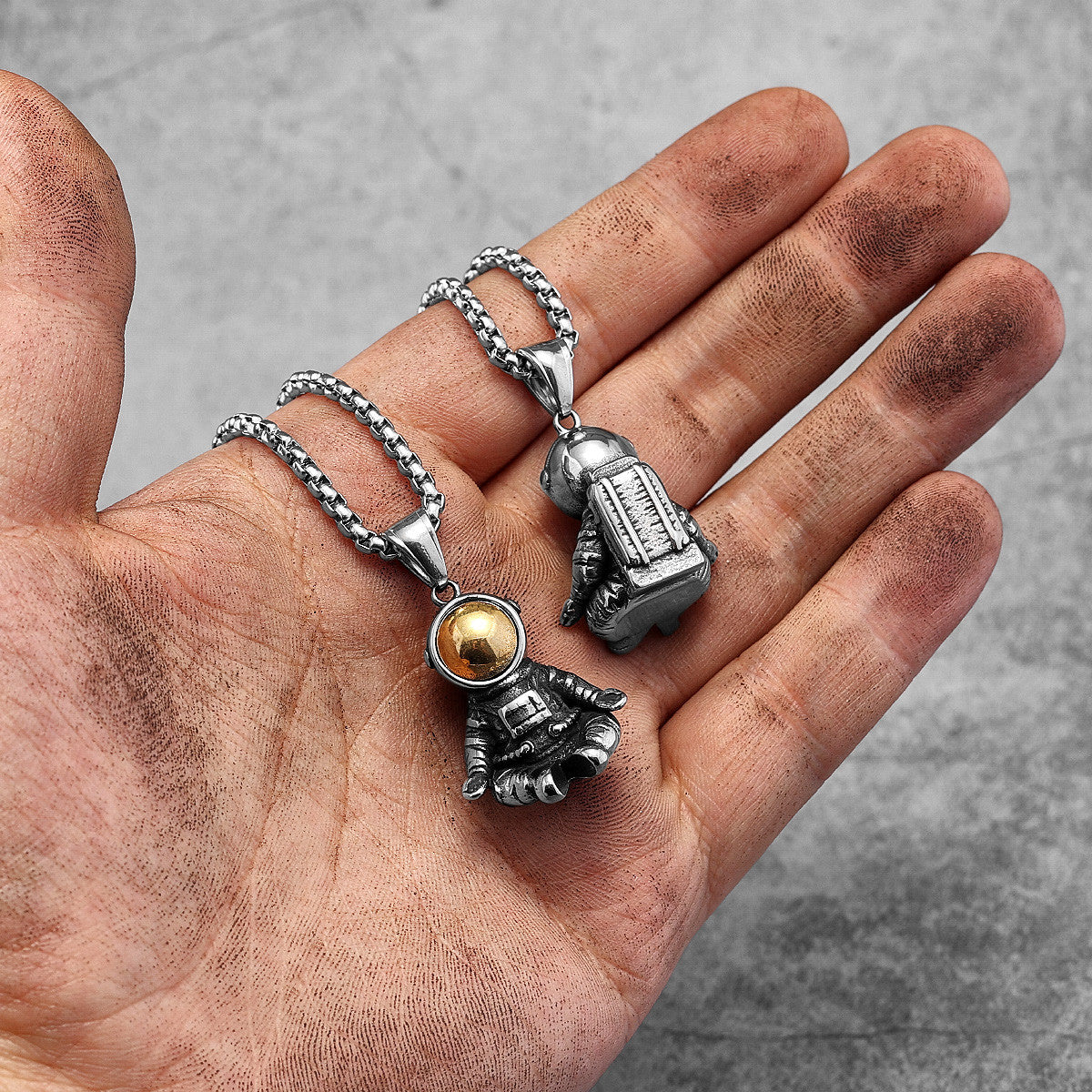Spaceman | Meditating Astronaut 316L No Fade Stainless Steel Unique Hip Hop Pendant