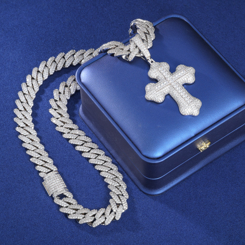 Spirit Within | Luxury Moissanite Diamond Solid 925 Silver Hip Hop  Cross Pendant