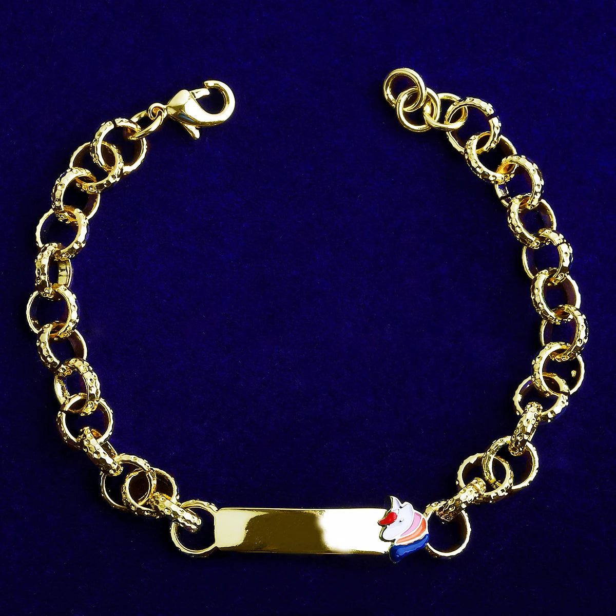 Unicorn | VVS Diamond CZ Bubble Letter Belcher Unicorn Tag Bracelet