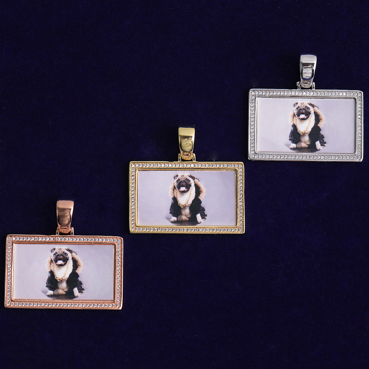 Framed Love | VVS Diamond CZ Custom Made Iced Blinged Out Photo Pendant Chain