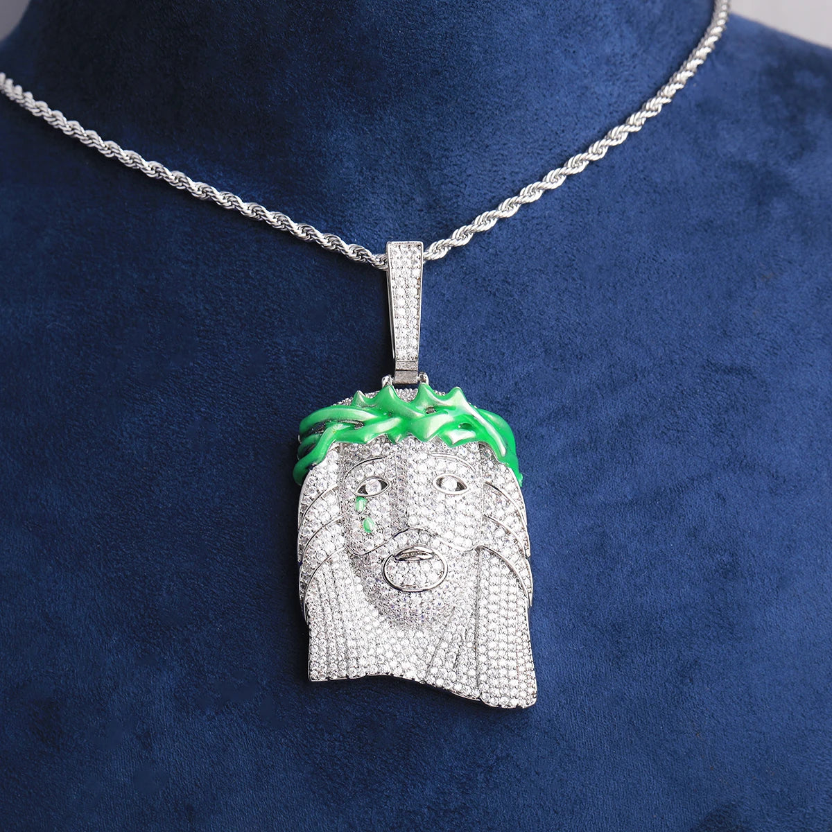 Tears Of Love | Crown Of Thorns Tears Of Love 5AA+ VVS Diamond Jesus Piece Hip Hop Pendant