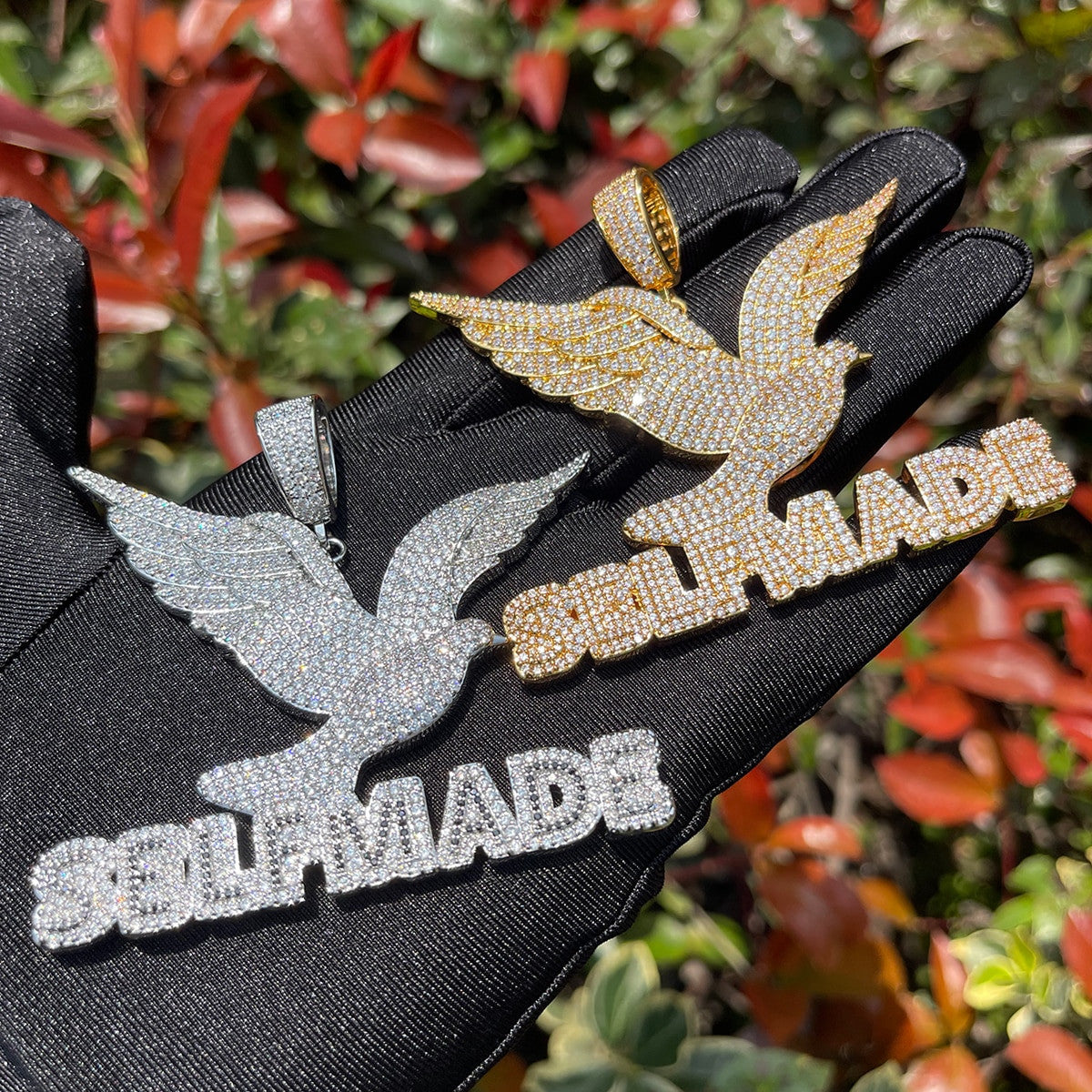 Self Made | Bird Of Expression Flooded Ice Prong Set Hip Hop Pendant