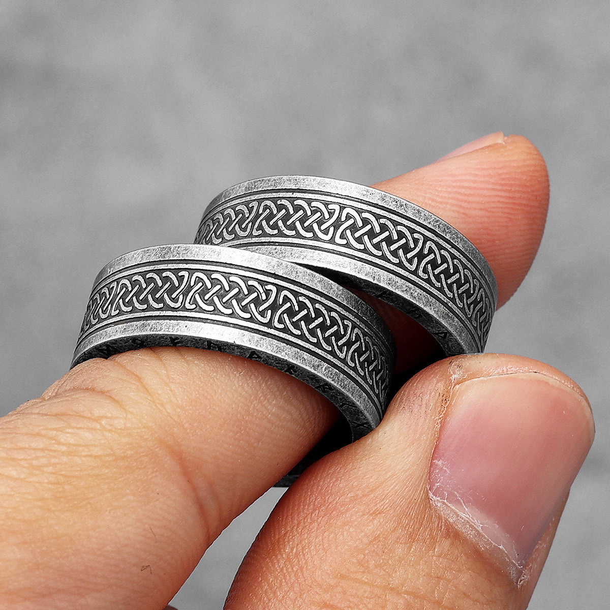 Celtic Knot | Solid Stainless Steel Viking Runes Unique Designer Men's Rings