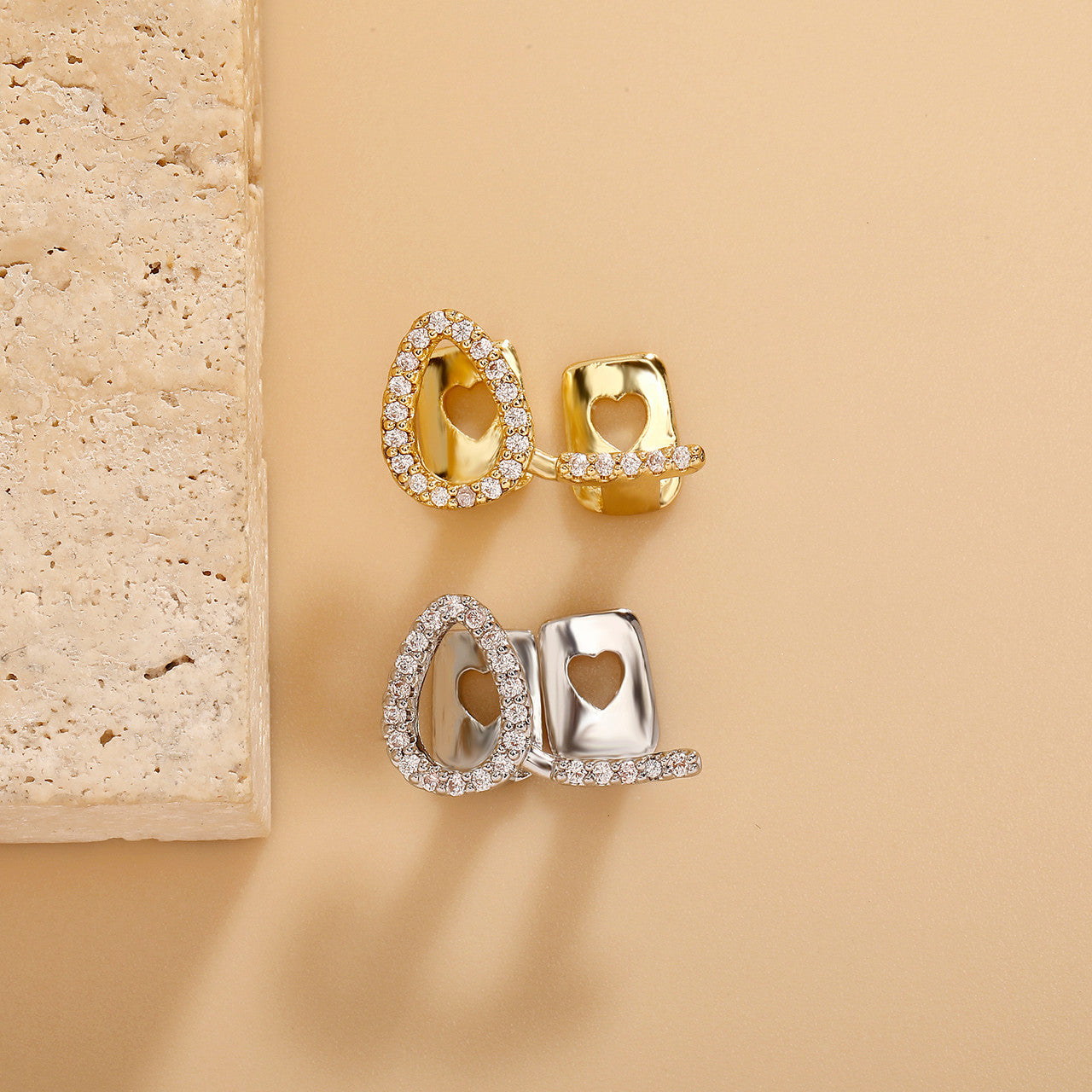 Open Face Teardrop | VVS Diamond CZ Stone Iced Blinged Out Mouth Tooth Teeth Grillz