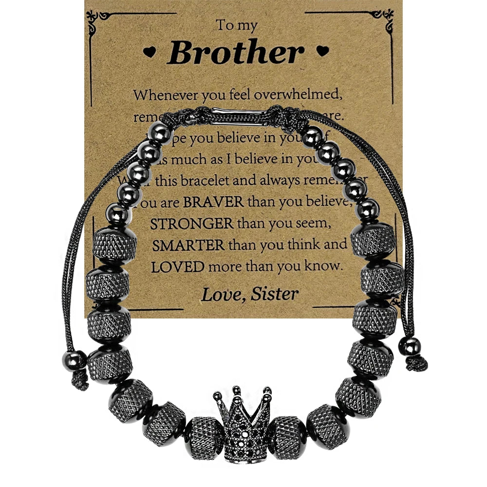 Blessings | VVS Diamond CZ 8MM Kings Crown Iced Blessings Gift Card Message Bracelet