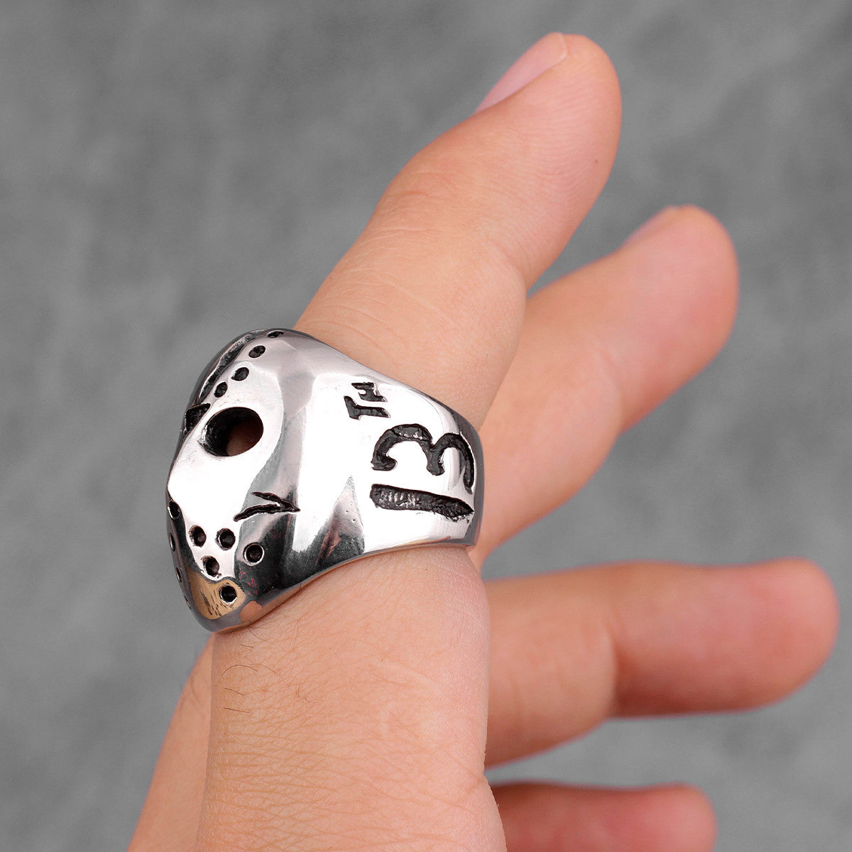 Jason Mask | 316L No Fade Stainless Steel Friday the 13th Mask Ring
