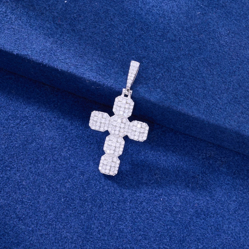 The Octagon | Iced Blinged Out VVS1 Moissanite Diamond Hip Hop Cross Pendant