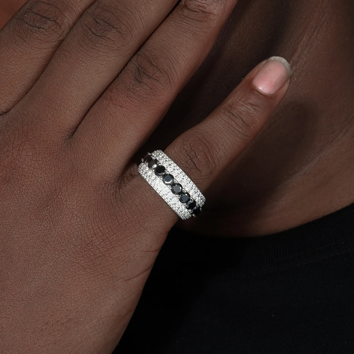 Skunked Ice | VVS Diamond Moissanite Solid 925 Iced Blinged Out Rings