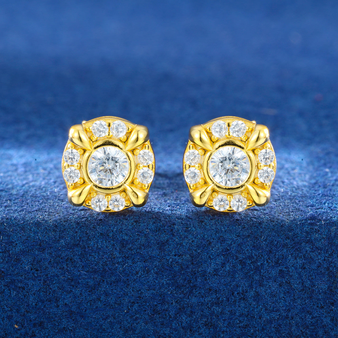 Moissanite Dragon Claw | Iced Blinged Out Stud 925 Sterling Silver Diamond Earrings