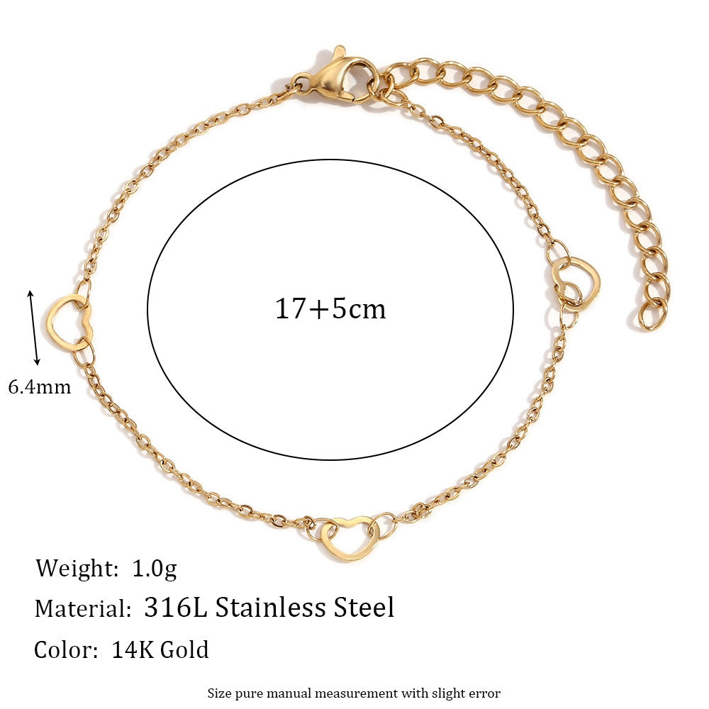 14k Gold Stainless Steel Waterproof 4/6/8/10mm Multi Size Stainless Steel Bow Tie Necklace