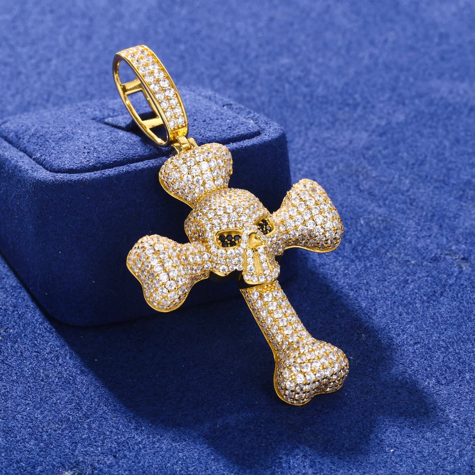 All Seeing Cross | 925 Sterling Silver D VVS1 Moissanite All Seeing Eye Hip Hop Cross Pendant