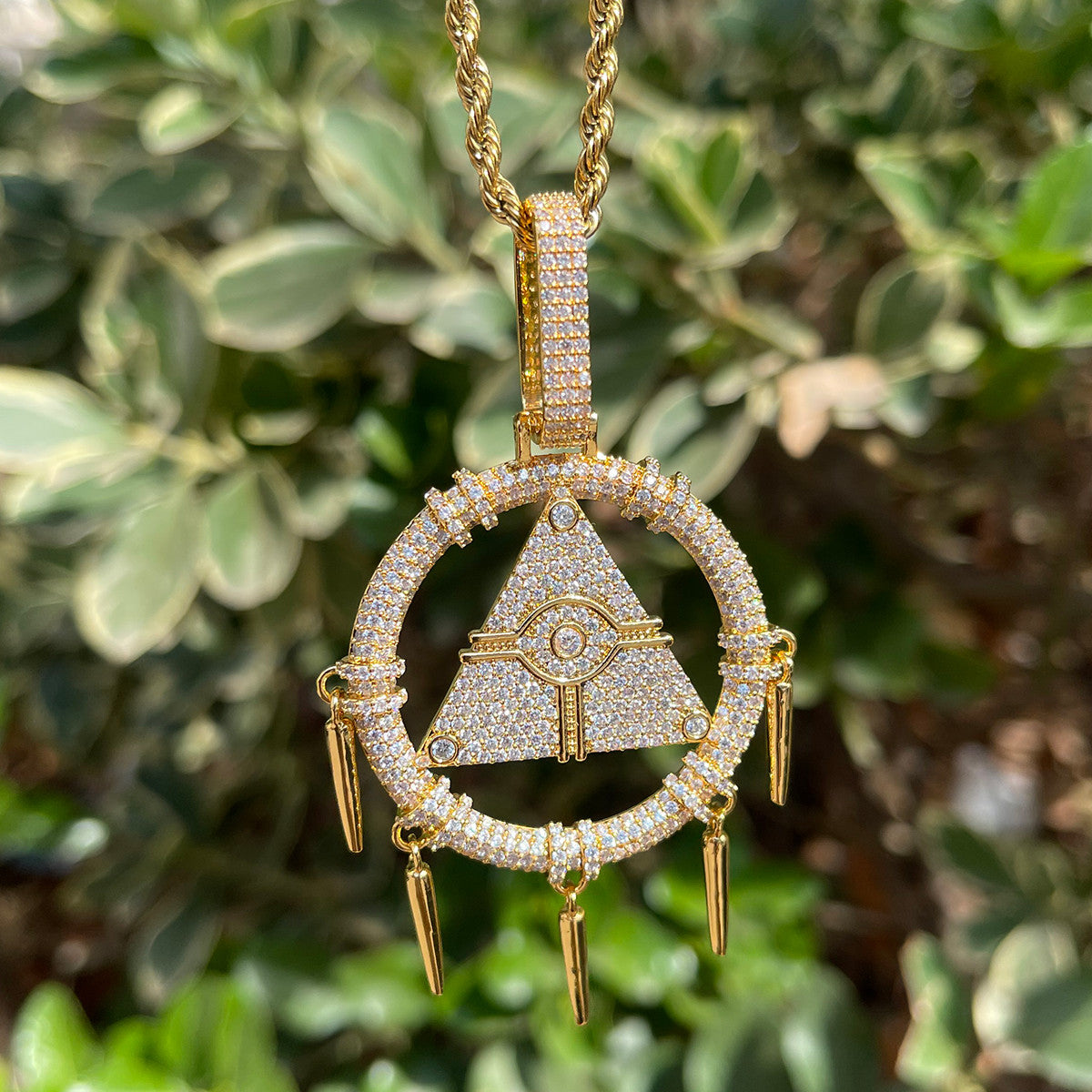 Millennium Wisdom Wheel | Pyramid All Seeing Eye Hip Hop Pendant