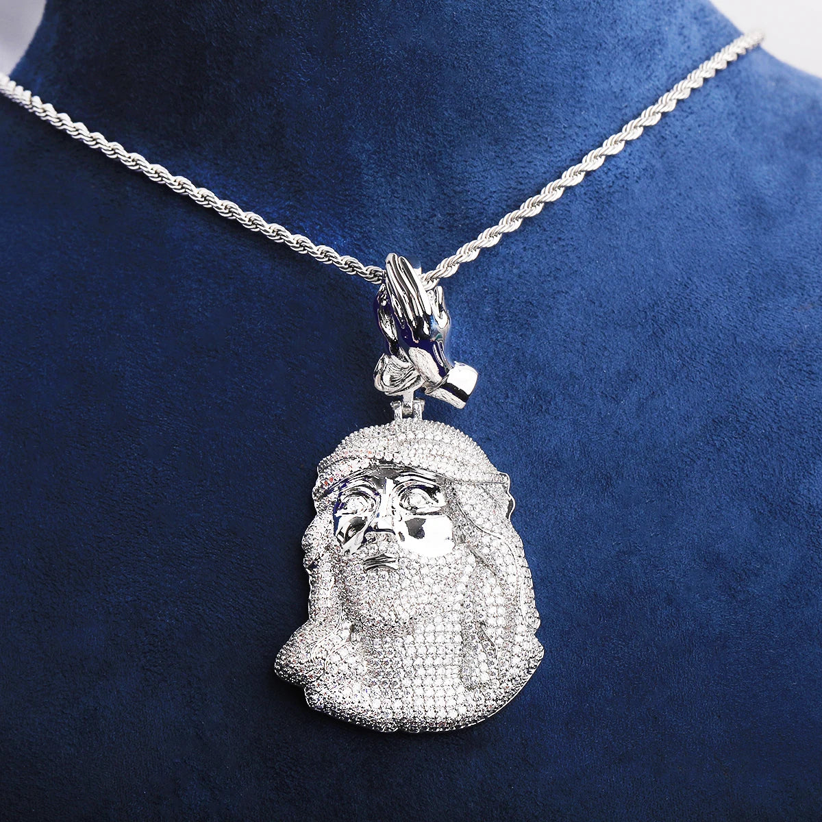 Prayer Power | 5AA+ Luxury VVS Diamond CZ Hip Hop Jesus Piece Pendant