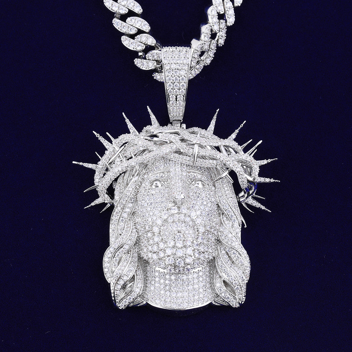 The Christ | VVS Diamond CZ Iced Blinged Out 24k 925 Silver Rose Gold Jesus Piece Hip Hop Pendant