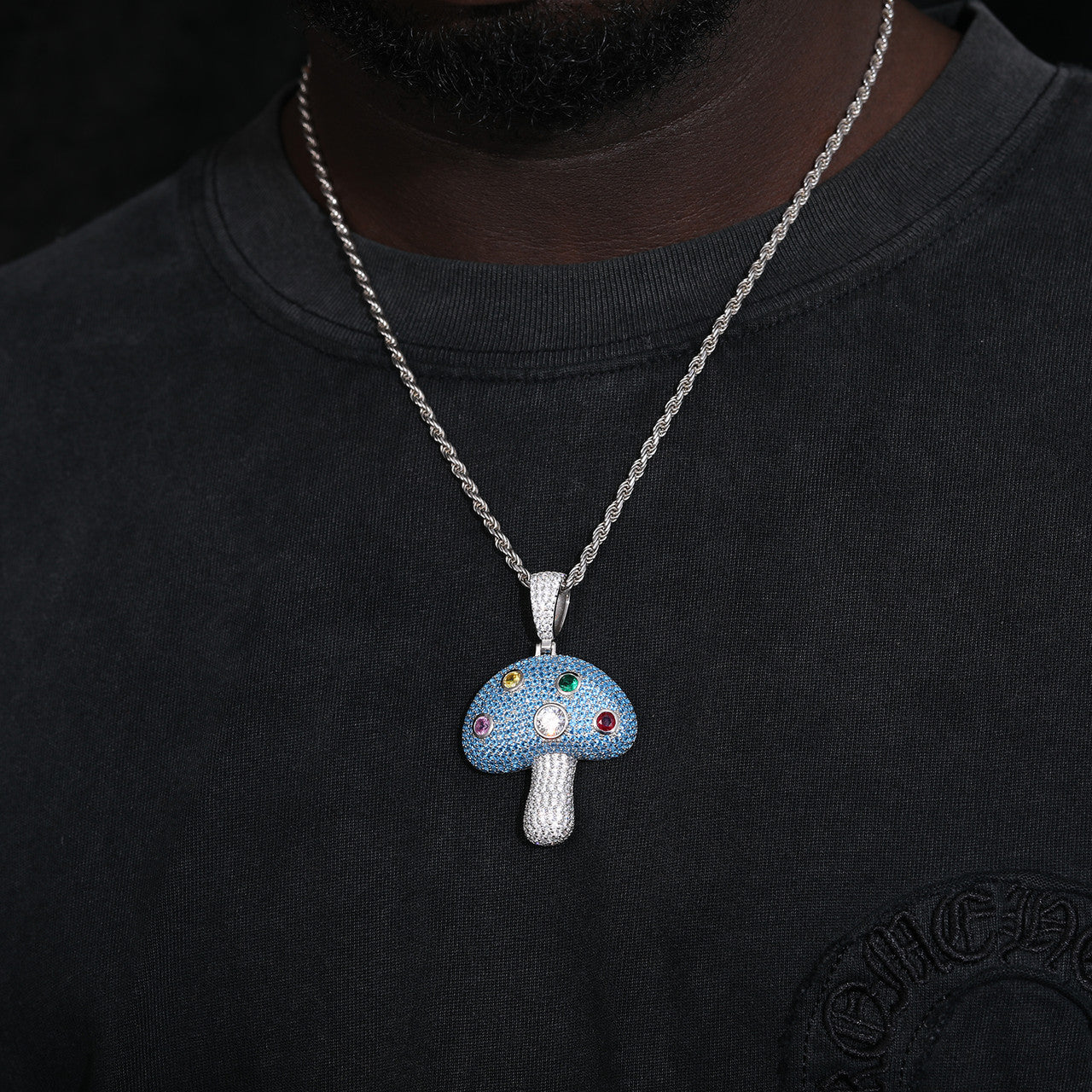 The Magic Mushroom | Moissanite Diamond Iced Blinged Out Gemstone Hip Hop Chain Pendant