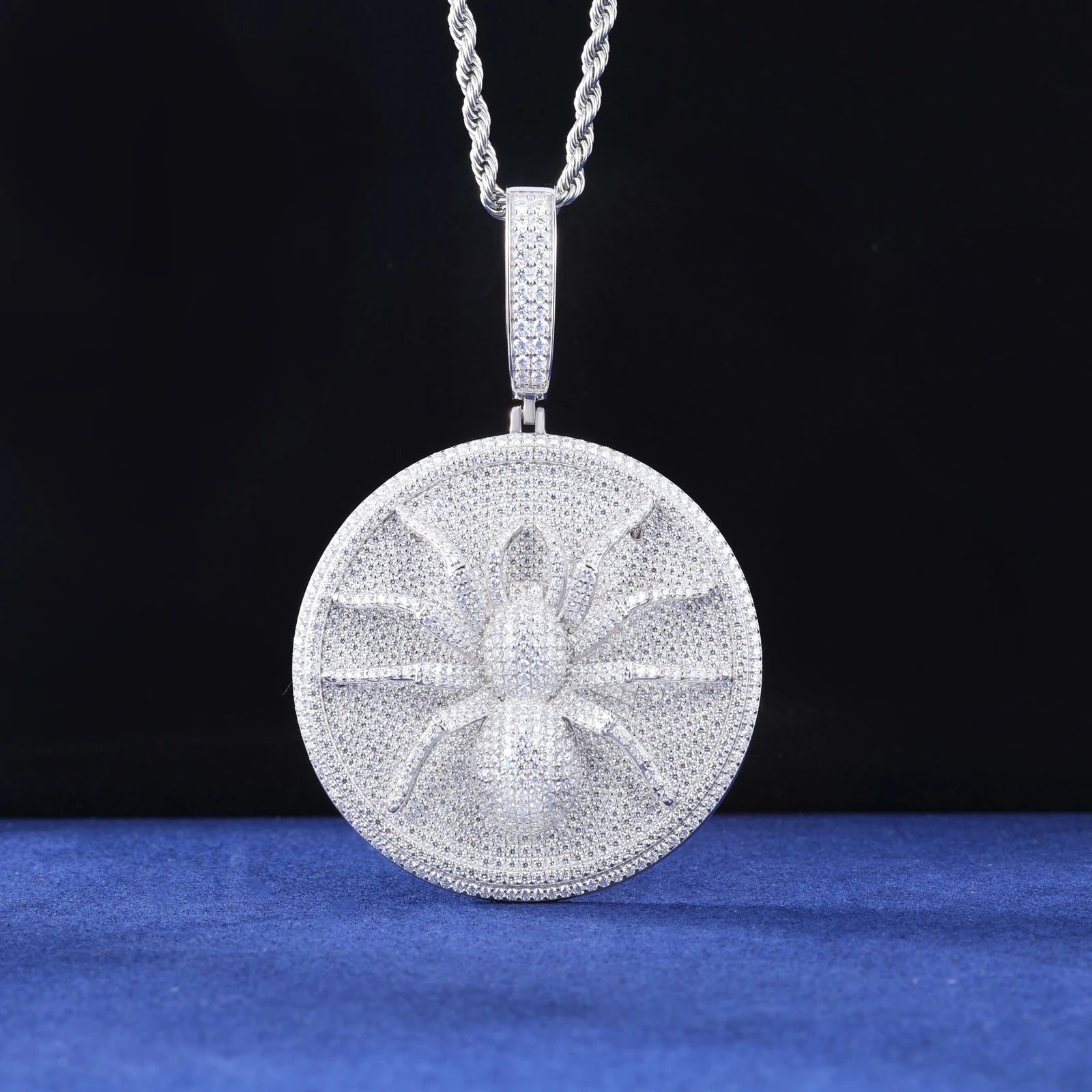 Spida | 925 Sterling Silver Luxury Moissanite Diamond Spider Hip Hop Pendant