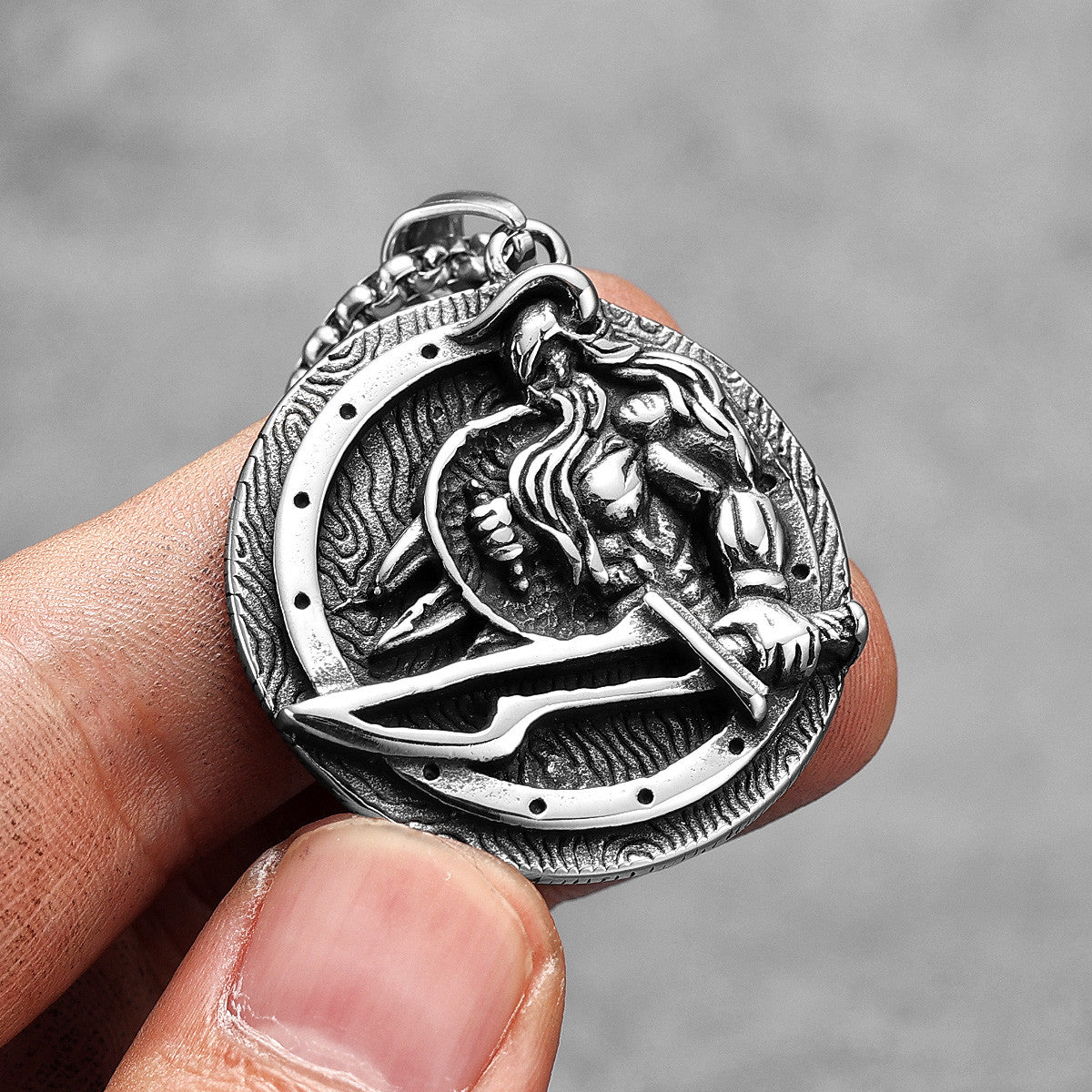 Berserker | 316L No Fade Stainless Steel Sword Viking Warrior God Pendant Chain Necklace