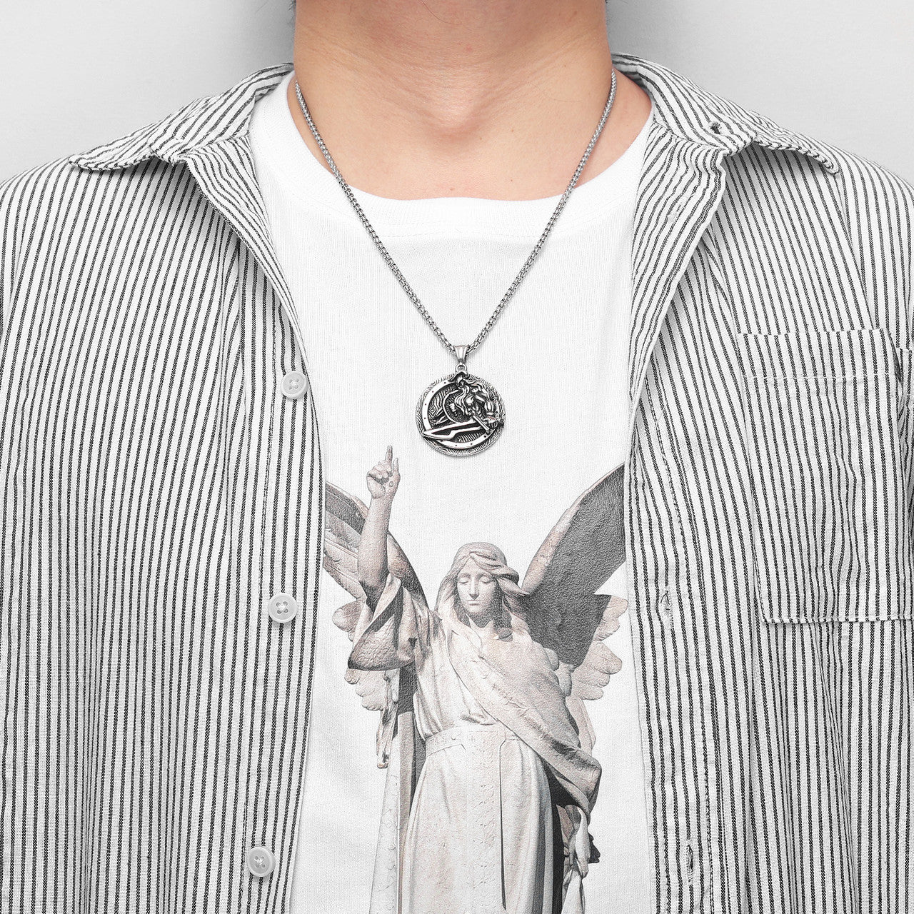 Berserker | 316L No Fade Stainless Steel Sword Viking Warrior God Pendant Chain Necklace