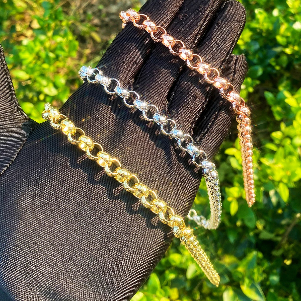 Designer Rolo | Textured Rolo Link Classic Swag Hip Hop Luxury Chain Necklace