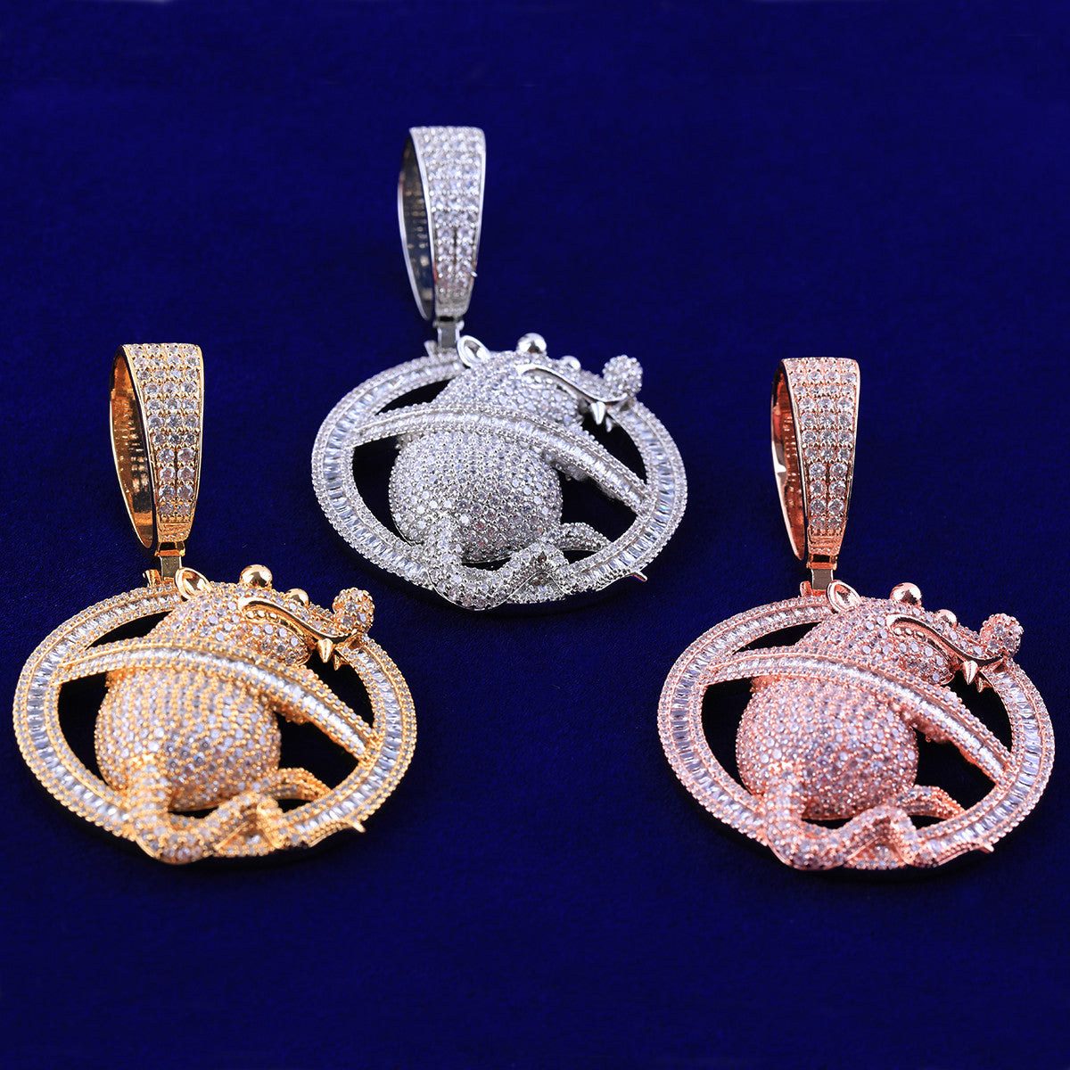 No Rats Allowed | VVS Diamond CZ Baguette Iced Blinged Out Hip Hop Pendants