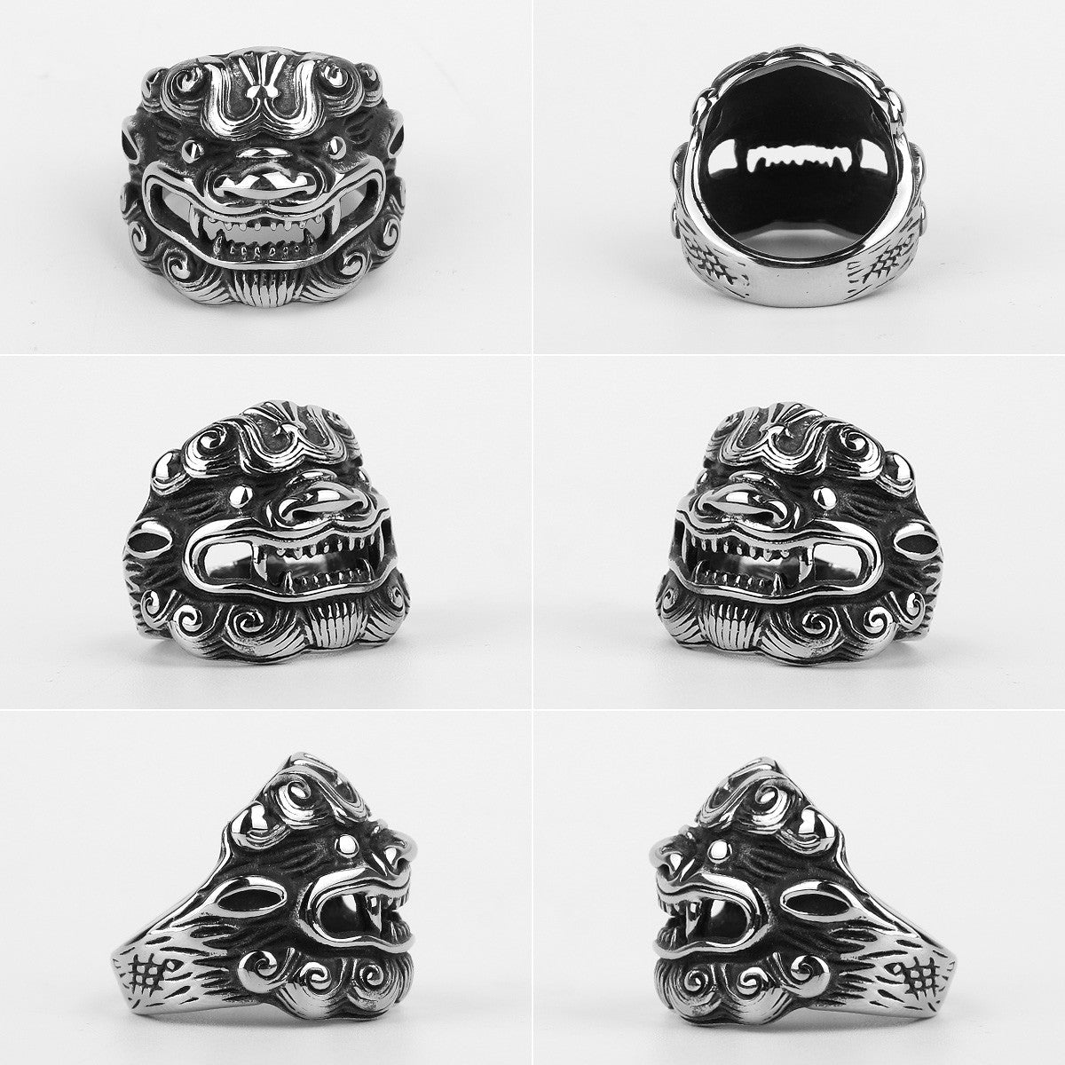 God Beast | 316L No Fade Stainless Steel Chinese Mythical Style God Beast Unique Ring