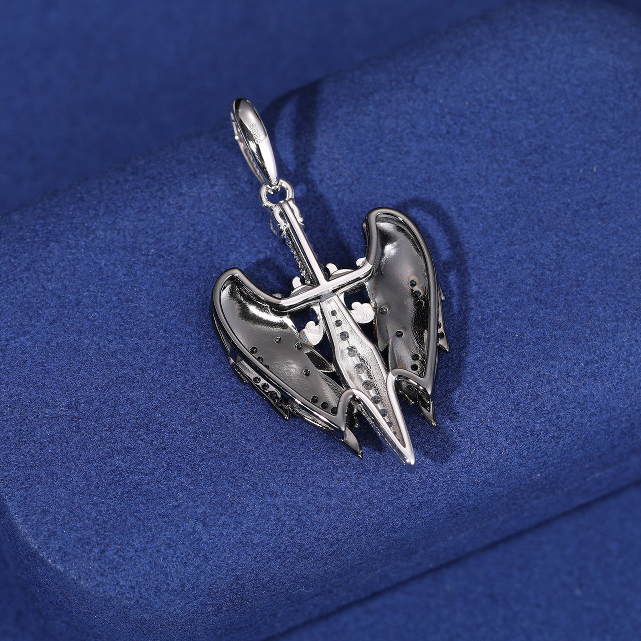 Angel Sword | Mens 925 Sterling Silver Moissanite Diamond Hip Hop Pendant Chain